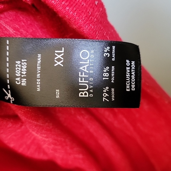 Buffalo David Bitton Cute Comfy Casual NWT XXL Mini Heart Print Sweater Top - Picture 6 of 8